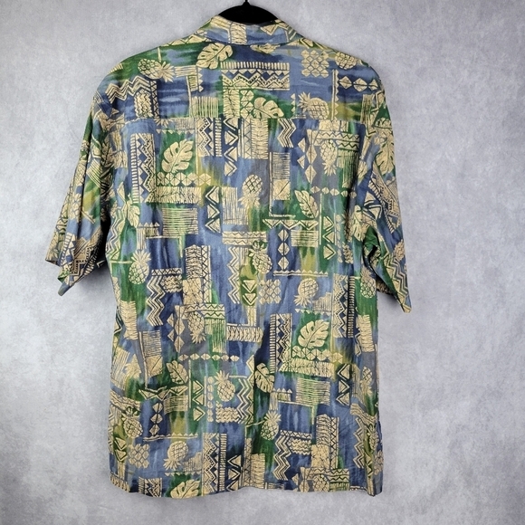 Tori‎ Richard pineapple Costal Beach M Hawaiian Aloha Men Shirt short-sleeved - Picture 4 of 11